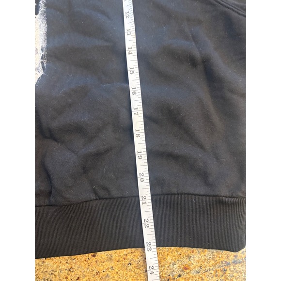 AllSaints Turin Cygnet Sweatshirt Black Organic Cotton Tiger Graphic Womens M - Picture 6 of 8